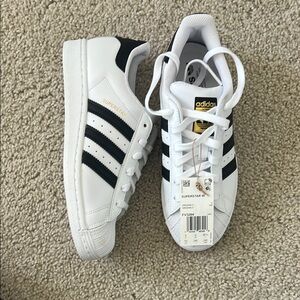 Adidas Superstar White with Black Stripes